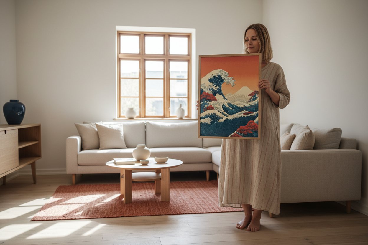 Person med plakat