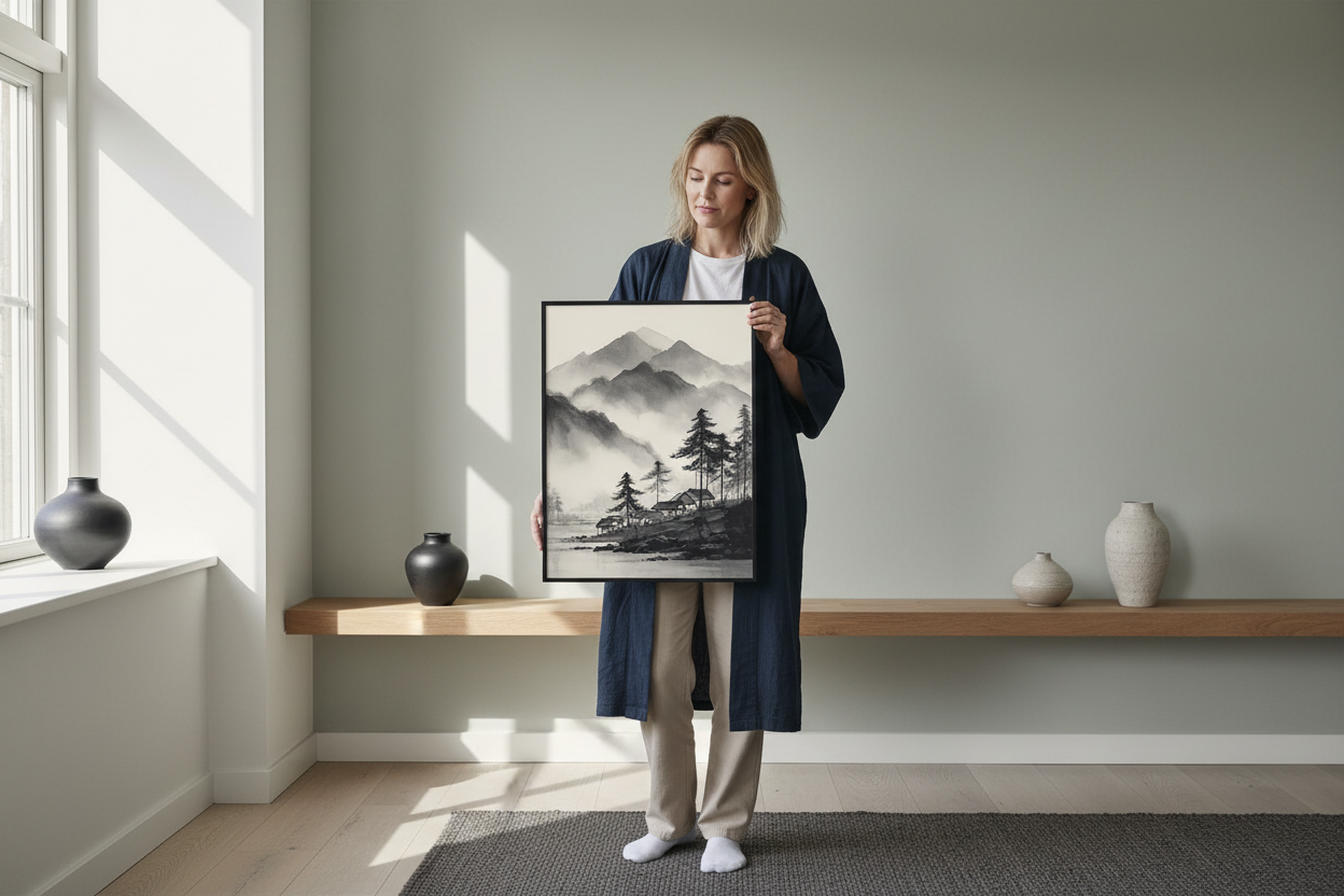 Person med plakat