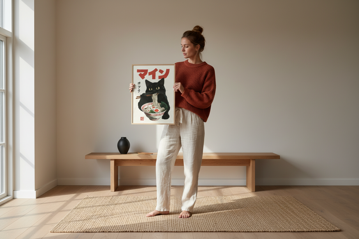 Person med plakat