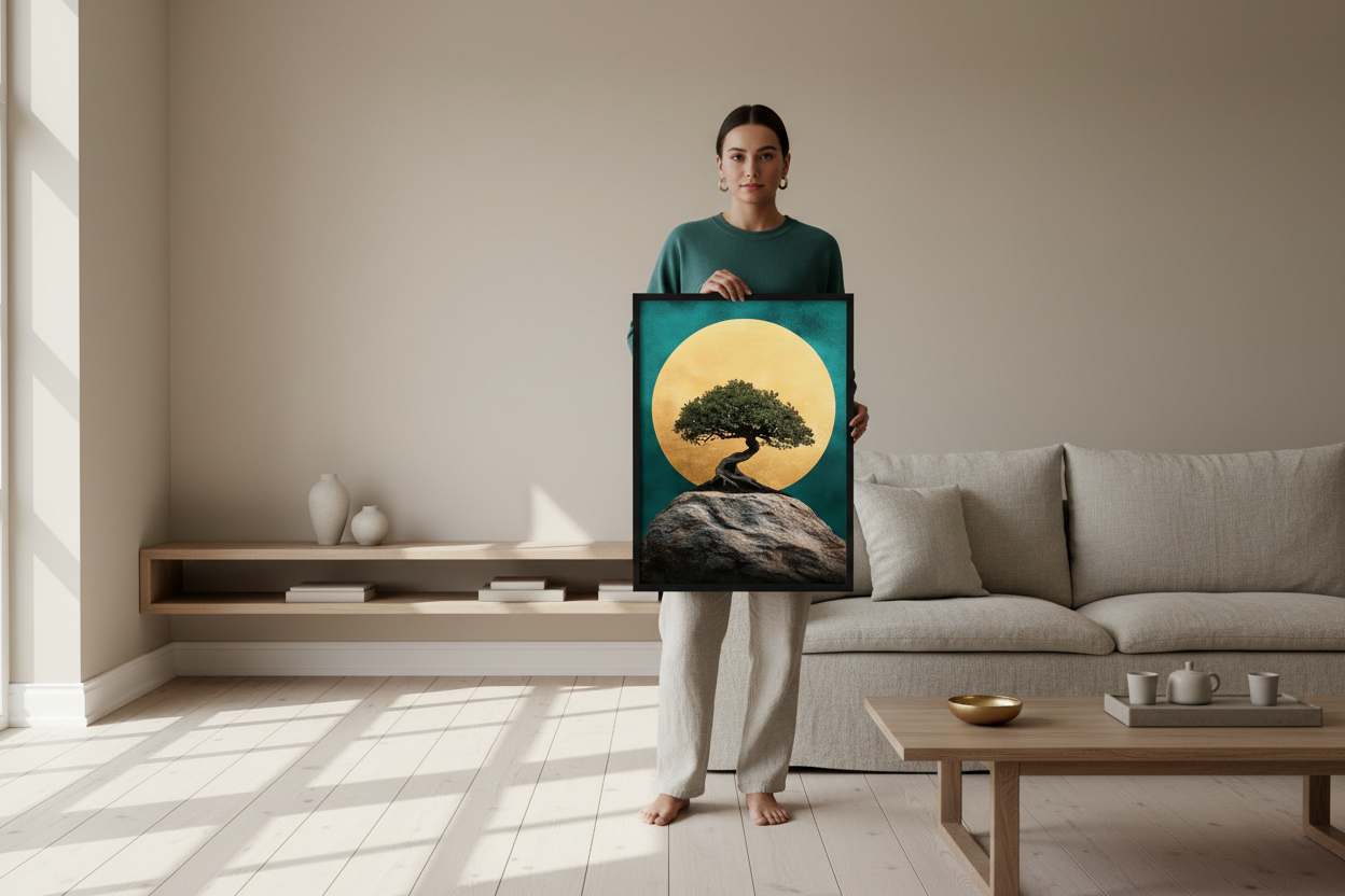 Person med plakat