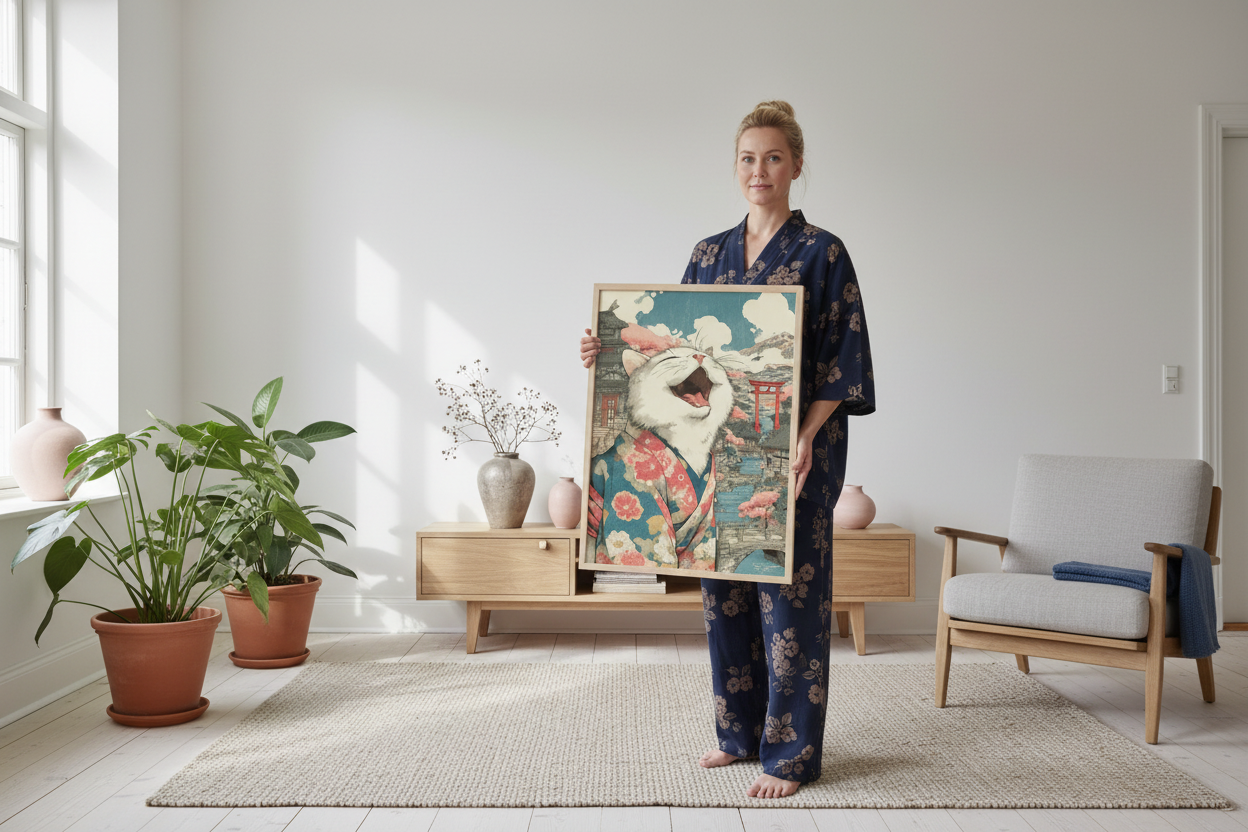 Person med plakat