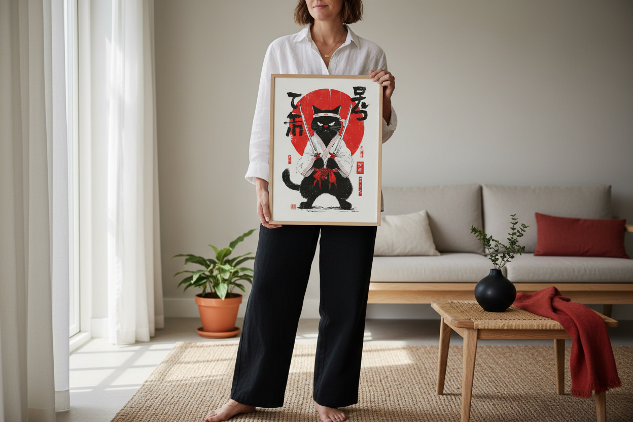 Person med plakat