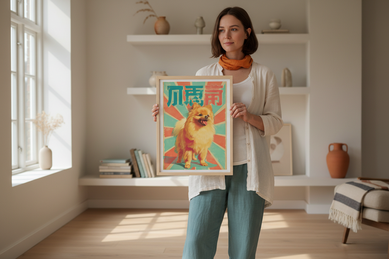 Person med plakat