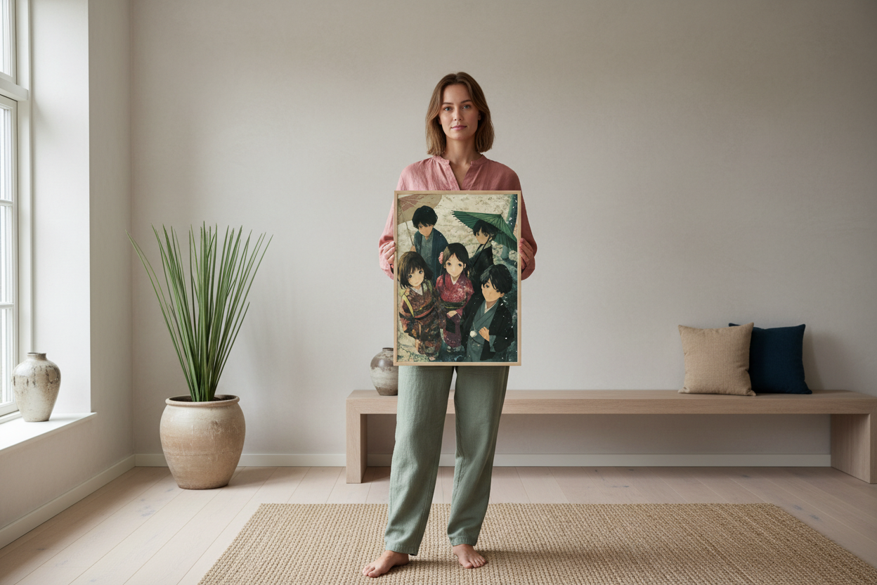 Person med plakat