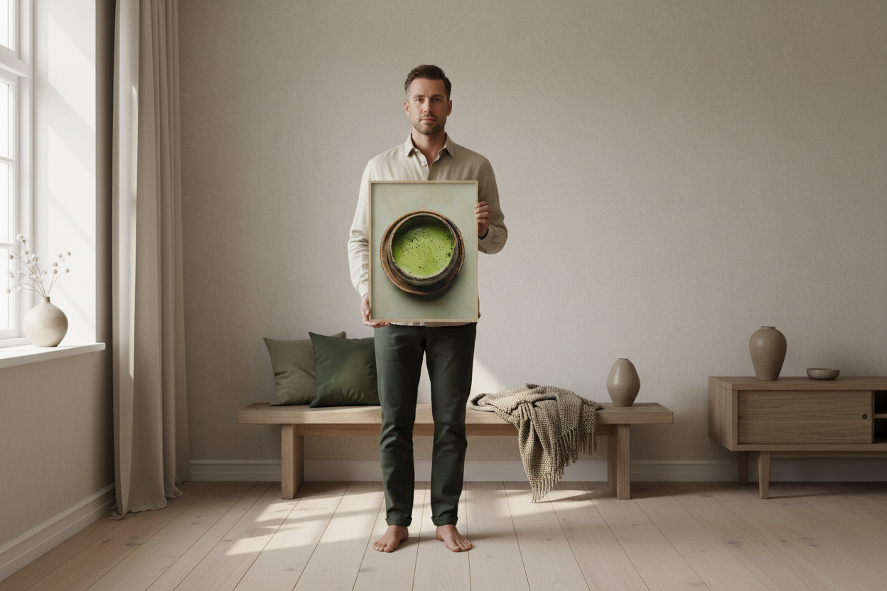 Person med plakat