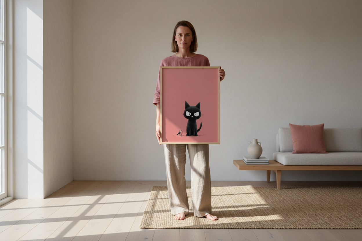 Person med plakat