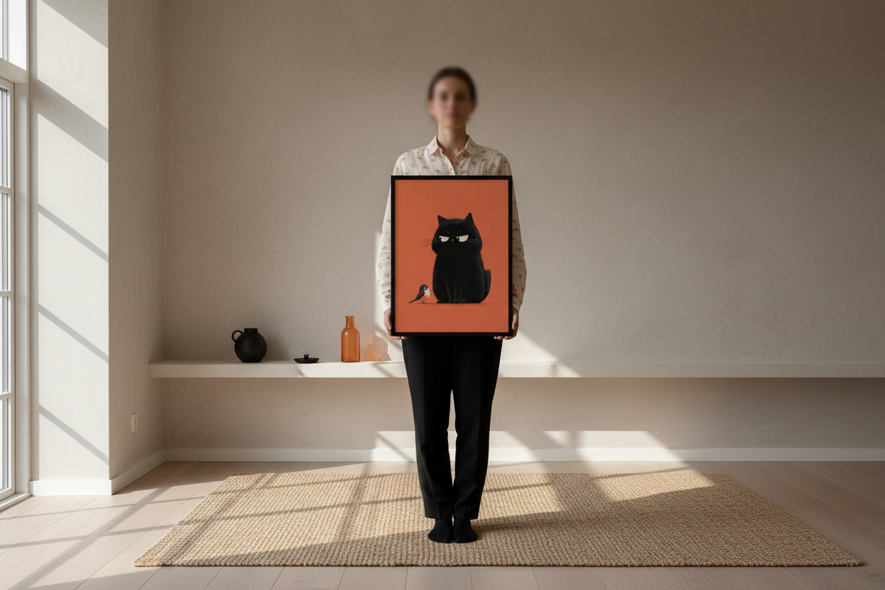 Person med plakat