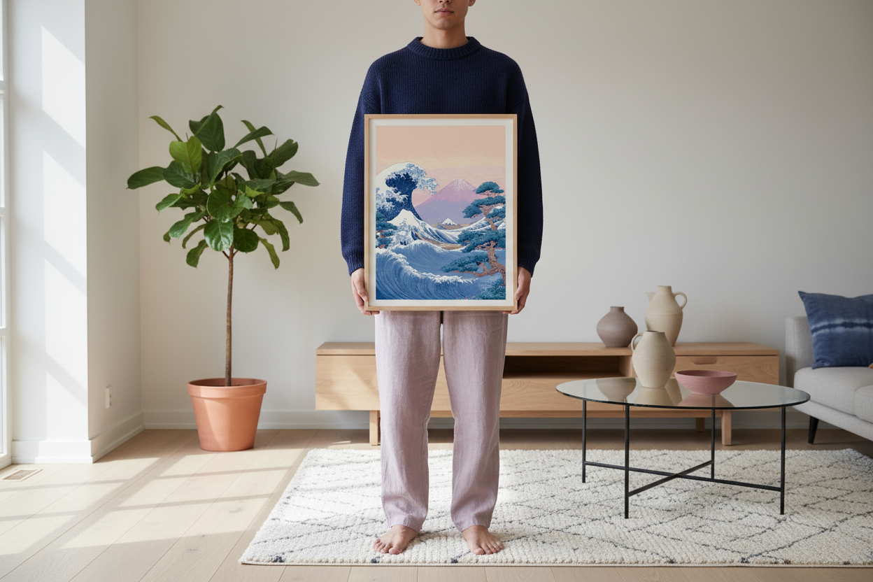 Person med plakat