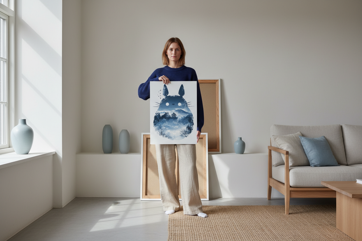 Person med plakat
