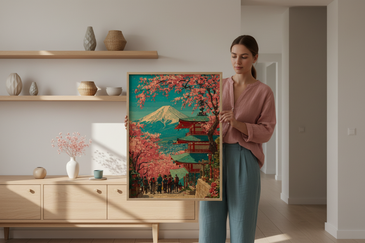 Person med plakat