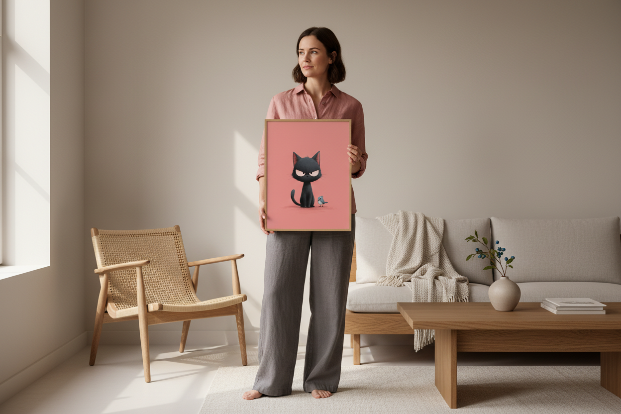 Person med plakat