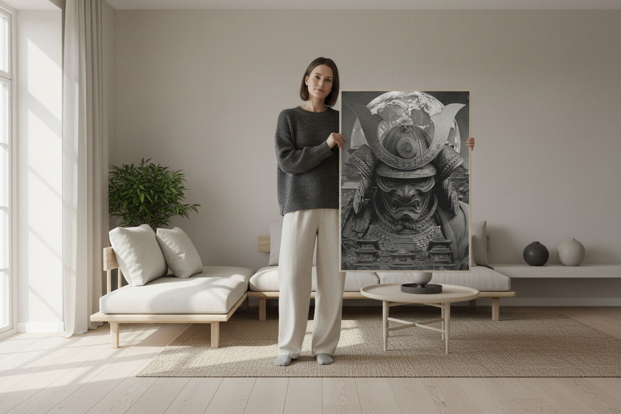 Person med plakat