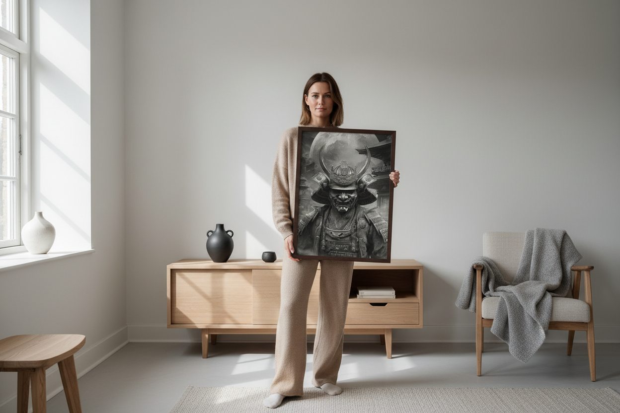 Person med plakat