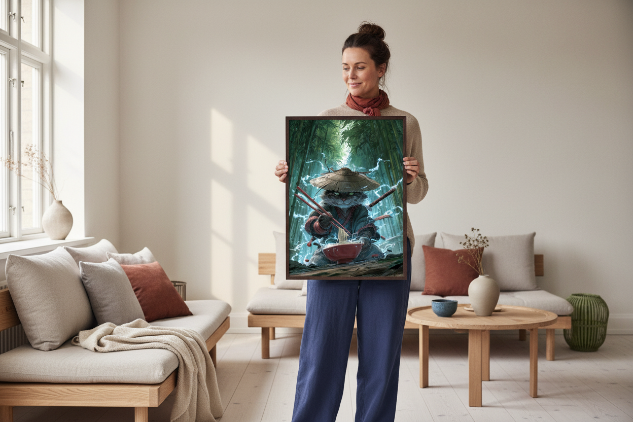Person med plakat
