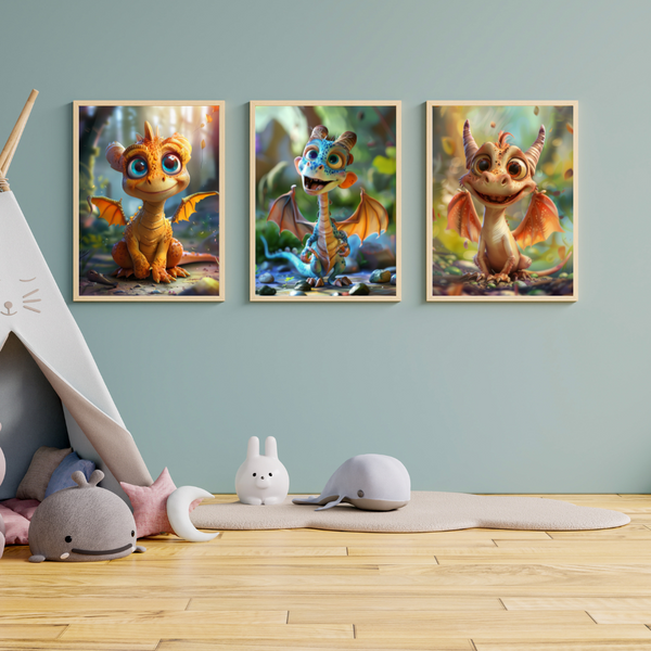 Drage Plakatsæt 1 - Børneplakater
