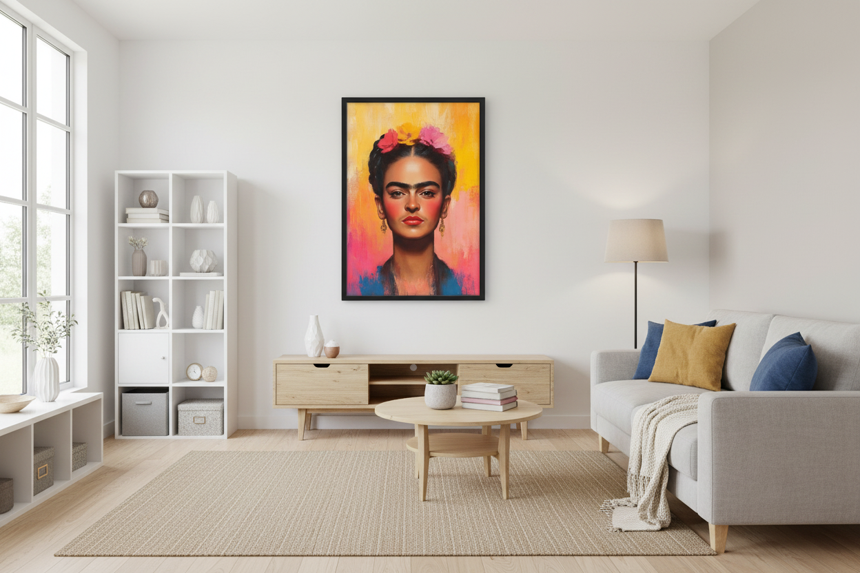 Portræt Plakat 105 i IKEA stue