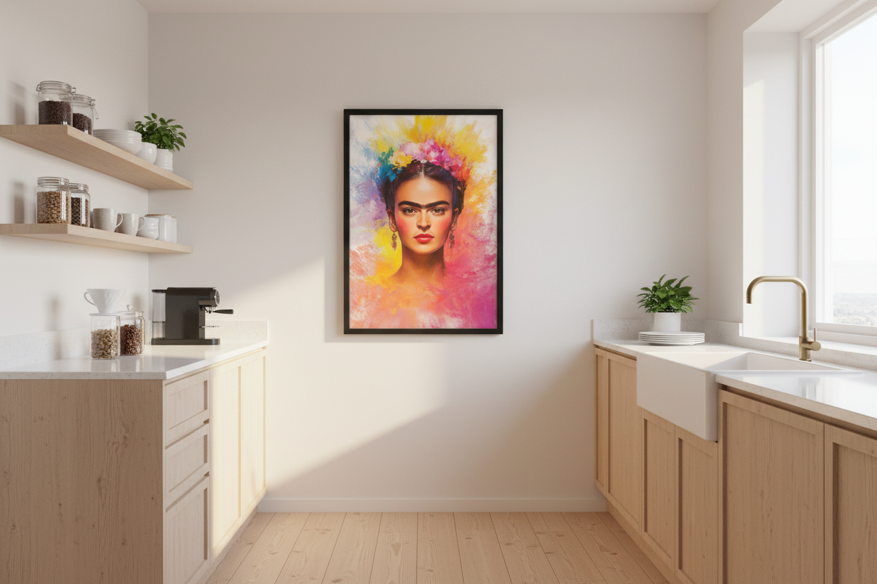 Portræt Plakat 106 i køkken