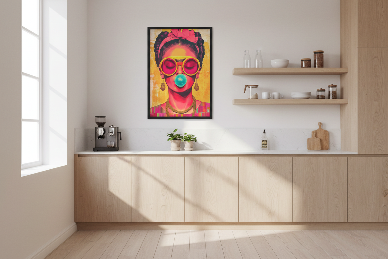 Portræt Plakat 108 i køkken