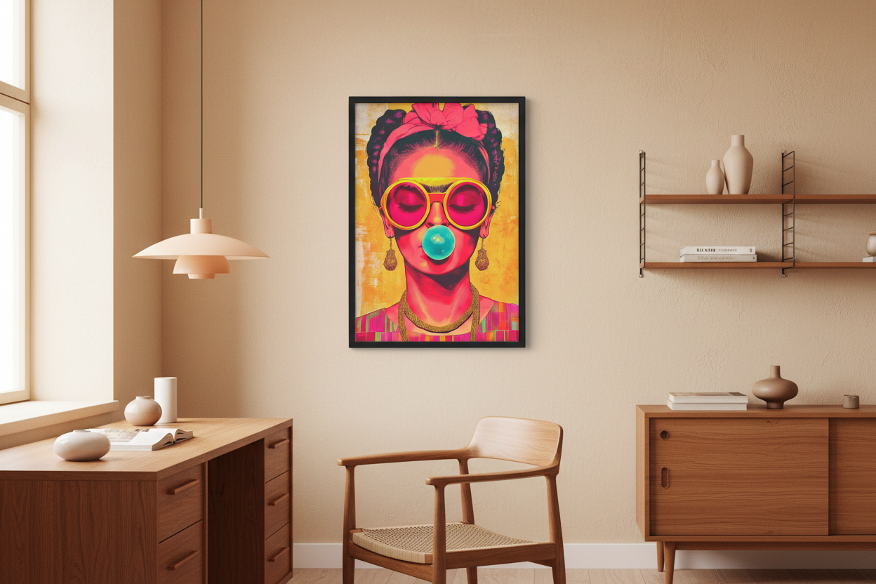 Portræt Plakat 108 i kontor 1980'erne