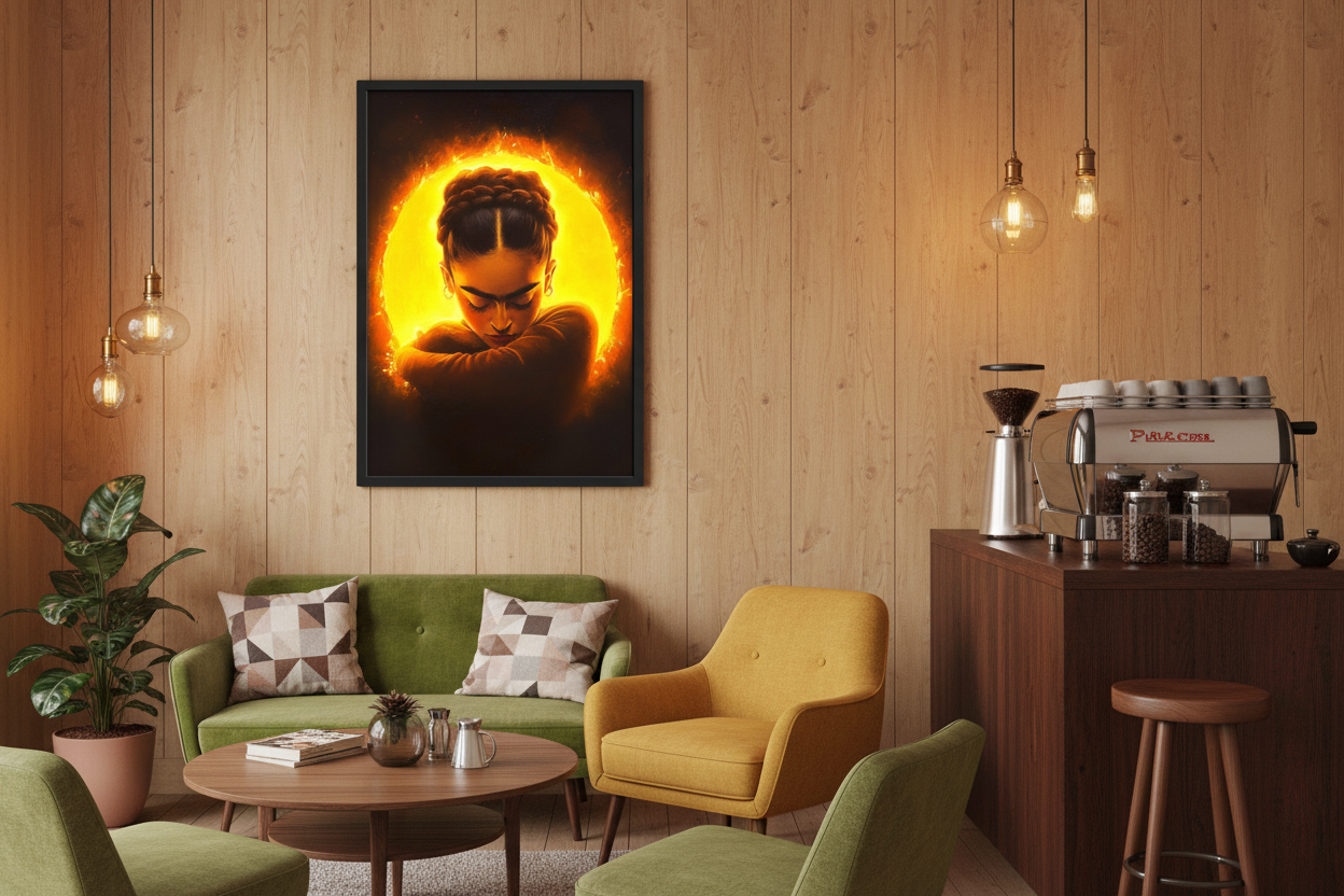 Portræt Plakat 96 i cafe