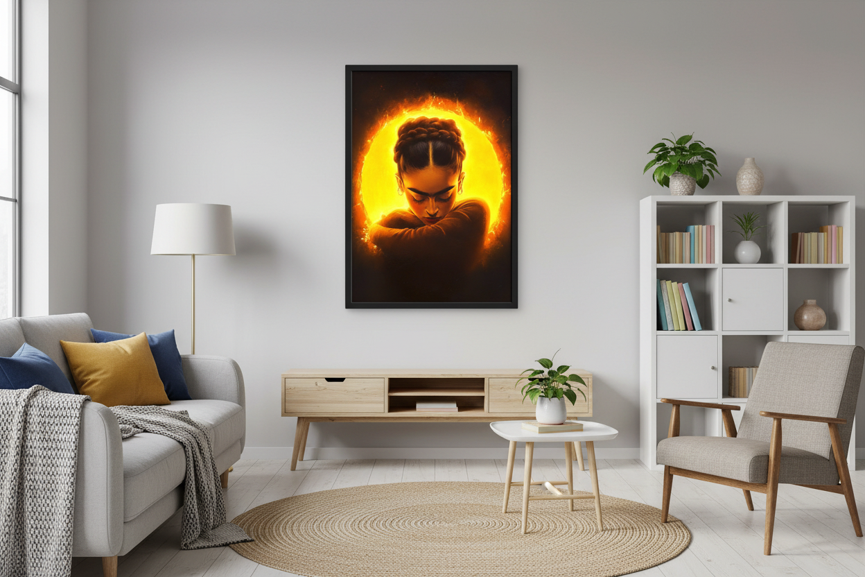 Portræt Plakat 96 i IKEA stue