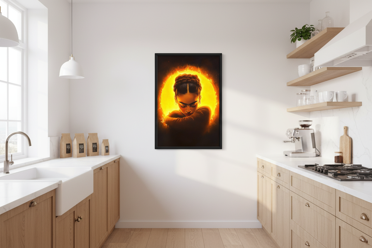Portræt Plakat 96 i køkken